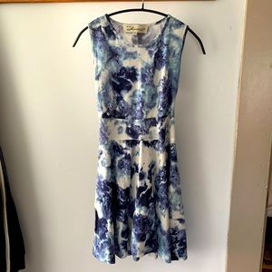Vintage Havana, Blue tie dye mini dress, M